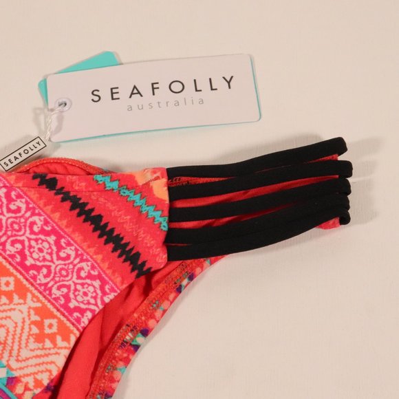 NWT Seafolly Multi Rouleau Brazilian in Desert Flame - Picture 4 of 8